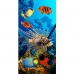 Toalha de Praia Buettner Veludo Estampado Colorful sea fishes