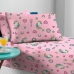 Fronha Hajato Malha Mista Estampada Unic&oacute;rnio 48cm x 68cm Rosa