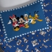 Jogo de Cama Portallar Solteiro Malha Mista Mickey Divertido 2 P&ccedil;s Azul