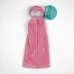 Naninha Bouton Microfibra com Prendedor de Chupeta e Pelucia Urso Rosa