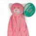 Naninha Bouton Microfibra com Prendedor de Chupeta e Pelucia Urso Rosa
