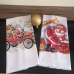 Pano de Copa Lomaer Sacaria Estampado Natal 06 Unidade Branco