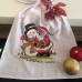 Pano de Copa Lomaer Sacaria Estampado Natal 06 Unidade Branco
