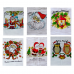 Pano de Copa Lomaer Sacaria Estampado Natal 24 Unidade Branco