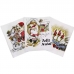 Pano de Copa Lomaer Sacaria Estampado Natal c/ Glitter - 12 Unidades - Branco