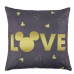 Capa para Almofada Flanela Mickey Gold 40cmx40m Cinza