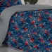 Edredom Portallar Solteiro Malha Misto Spider Teia Azul 150mx220m Cinza