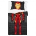 Colcha Solteiro Portallar Fun Flanela + Fronha Localizada Marvel Iron Man Cinza