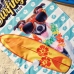 Toalha de Praia Lepper 55% Algod&atilde;o e 45% Poli&eacute;ster Dog Surf 70cmx140m Azul