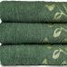 Toalha de Banho LMpeter Guadalupe 75cm x 150cm Verde - 03 Unidades