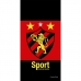 Toalha Praia Buettner Veludo Estampado 100% Algod&atilde;o Bras&atilde;o Sport Recife 70cm x 140m Preto