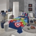 Sobre Lençol e Fronha Microfibra Solteiro Estampado Avengers 02 peças Azul