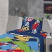 Sobre Lençol e Fronha Microfibra Solteiro Estampado Avengers 02 peças Azul