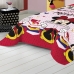 Jogo de Cama Lepper Solteiro Microfibra Estampado Minnie 03 P&ccedil;s Rosa