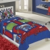 Jogo de Cama Lepper Solteiro Microfibra Estampado Avengers 03 Pçs Azul