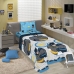 Jogo de Cama Lepper Solteiro Microfibra Estampado Batman 03 P&ccedil;s Cinza