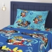 Jogo de Cama Lepper Solteiro Microfibra 100% Poliéster Estampado Mickey Aventura Rodas 03 Pçs Azul
