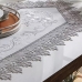Caminho de Mesa Jolitex Rendado 40cmx2,20m Mumbai Cinza