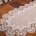 Caminho para Mesa Jolitex Rendado Istambul Bege/Branco 0,40cmx 0,90m Branco