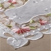 Caminho para Mesa Jolitex Bordado Floral Sidney 0,30cmx 0,45m Branco
