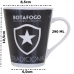 Caneca De Porcelana Allmix Estampa Botafogo 290 ML Preto