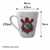Caneca De Porcelana Allmix Estampa Corinthians 290 ML Branco
