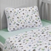 Jogo de Cama Tecebem Malha Ber&ccedil;o Estampado Gabi 3 Pe&ccedil;as Verde