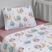 Jogo de Cama Tecebem Baby Malha 100% Algodao Estampado Isa 3 Peças Rose