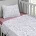 Jogo de Cama Tecebem Baby Malha 100% Algodao Estampado Jana 3 Pe&ccedil;as Rose