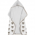 Toalha Baby C/ Capuz Tecebem Estampada c/ Fralda Dori Branco
