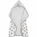 Toalha Baby C/ Capuz Tecebem Estampada c/ Fralda Mia Branco