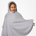 Poncho Tecebem Malha Plush Atoalhado Tam &Uacute;nico Com Capuz 80cmx95cm Cinza
