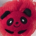 Esponja de Banho Bouton com Bichinho Panda com Corda Nylon Vermelho