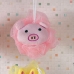 Esponja de Banho Bouton com Bichinho Porco com Corda Nylon Rosa