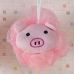 Esponja de Banho Bouton com Bichinho Porco com Corda Nylon Rosa
