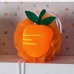 Esponja de Banho Bouton Frutas Laranja com Corda 100% Polietileno Nylon Laranja
