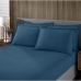 Jogo de Cama Buettner Queen Malha 100% Algodao Liso 3 Peças Image Azul
