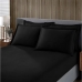 Jogo de Cama Buettner Queen Malha 100% Algodao Liso 3 Pe&ccedil;as Image Preto
