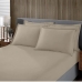 Jogo de Cama Buettner King Malha 100% Algodao Liso 3 Peças Image Bege