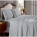 Jogo de Cama Buettner King Linha Sonata c/ Renda Elga 4 pe&ccedil;as Cinza