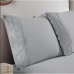 Jogo de Cama Simples Buettner King Sonata c/ Renda Amy 3 Pçs Cinza