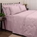 Kit Cobre Leito Buettner Casal Sonata c/ Renda Elga 3 Peças Rosa