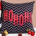Capa para Almofada KazzaVip Flanela 100% Poli&eacute;ster Estampada Ho Ho Ho 40x40cm Preto