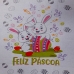 Pano De Prato Lomaer Sacaria Pascoa 50cmx70cm Estampado Coelho 0A Branco