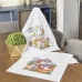 Pano De Prato Lomaer Sacaria Estampado Pascoa 0,45 x 0,71cm 3Und Branco