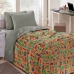 Edredom Buettner Solteiro Malha Basic Estampado Number Laranja 150mx220m Mescla