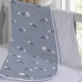 Cueiro Duplo Tecebem Baby Zoe Malha 100% Algodão Estampado 80cm x 90cm Branco