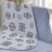 Cueiro Duplo Tecebem Baby Guilherme Malha 100% Algodão Estampado kinder 80cm x 90cm Azul