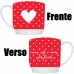 Caneca De Porcelana Allmix Estampa Urban Love 360 ML Mais Cafe e Amor por Favor Branca