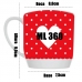 Caneca De Porcelana Allmix Estampa Urban Love 360 ML Mais Cafe e Amor por Favor Branca